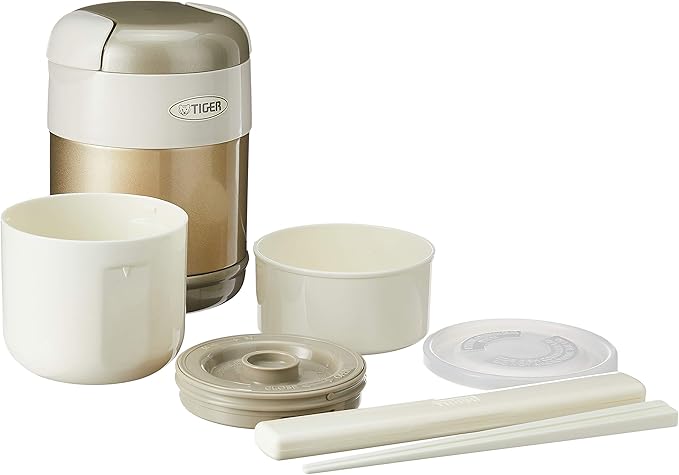Tiger Corporation LWR-A072 Thermal Lunch Box, Champagne Gold