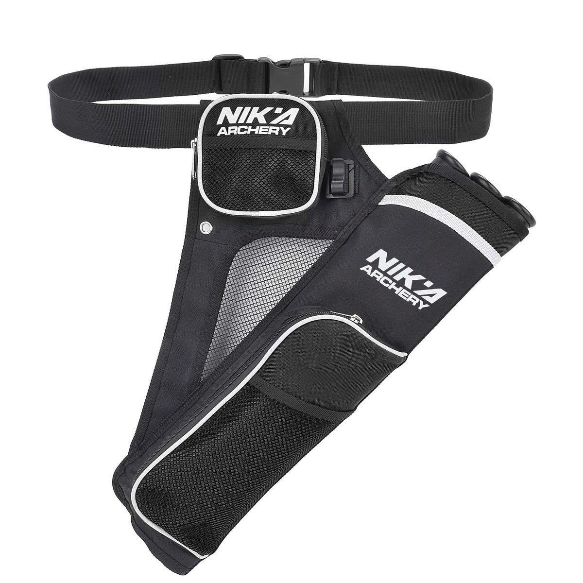 SHENG-RUI Archery Arrow Quiver Holder, L/R 3-Tubes Hip Quiver Arrow Bag with Adjustable Belt for Youth & Adults Arrows Hunting Target Practicing
