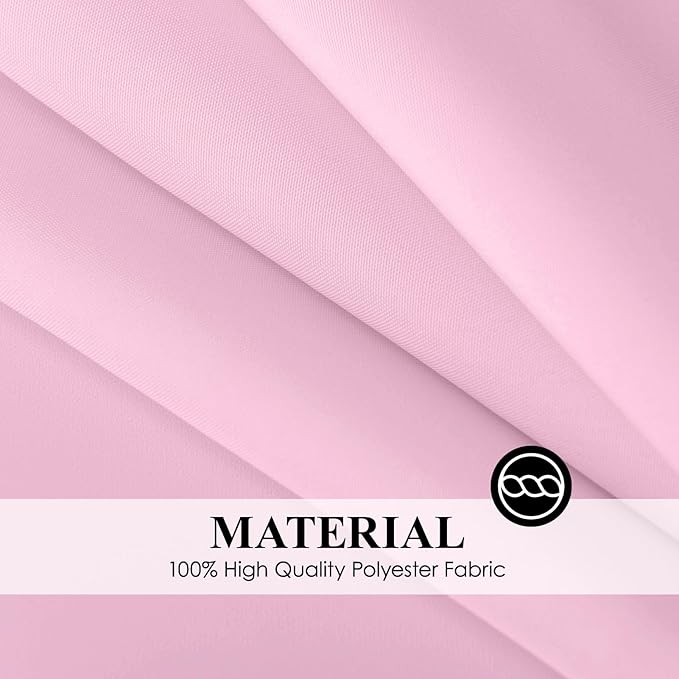 Rectangle Tablecloths 60x120 Inch 2 Pack Pink Tablecloth for 6ft Washable Decorative Linen Polyester Table Cloths for 8ft Dining Table Banquets Buffet Parties and Wedding