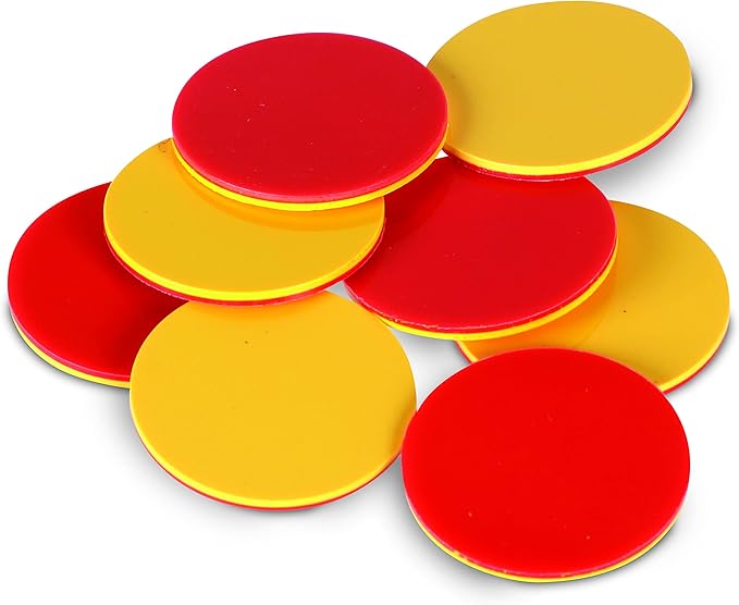 Learning Resources Two-Color Counters, Red/Yellow, Educational Counting, Sorting, and Patterning, Family Counters, Set of 200, Grades K+, Ages 5+