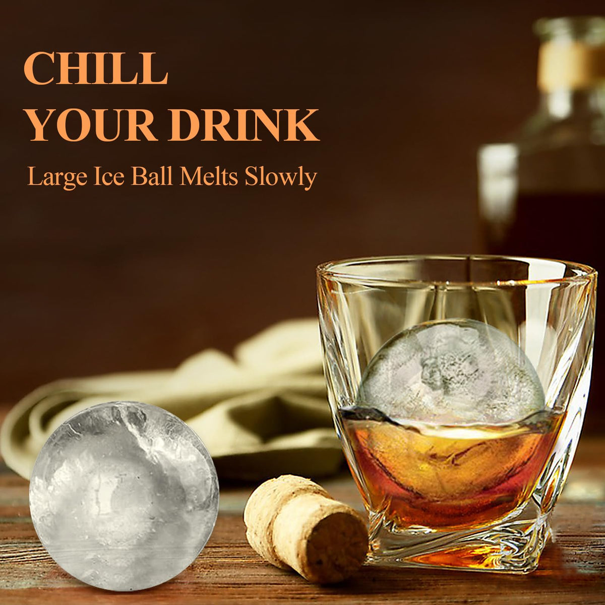 Aibirui 1.8" x 16 Ices,Round Ice Cube Mold,Round Ice Cube Trays for Freezer