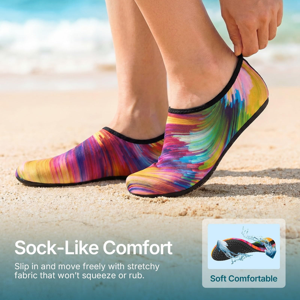 Water Shoes for Women Men Quick-Dry Aqua Socks Swim Beach Outfits Barefoot