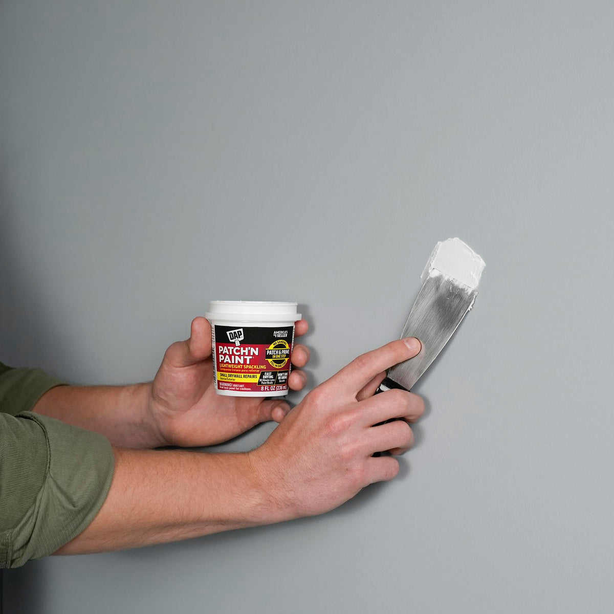 DAP Patch-N-Paint Lightweight Spackling, White, 8 Oz (7079801602)