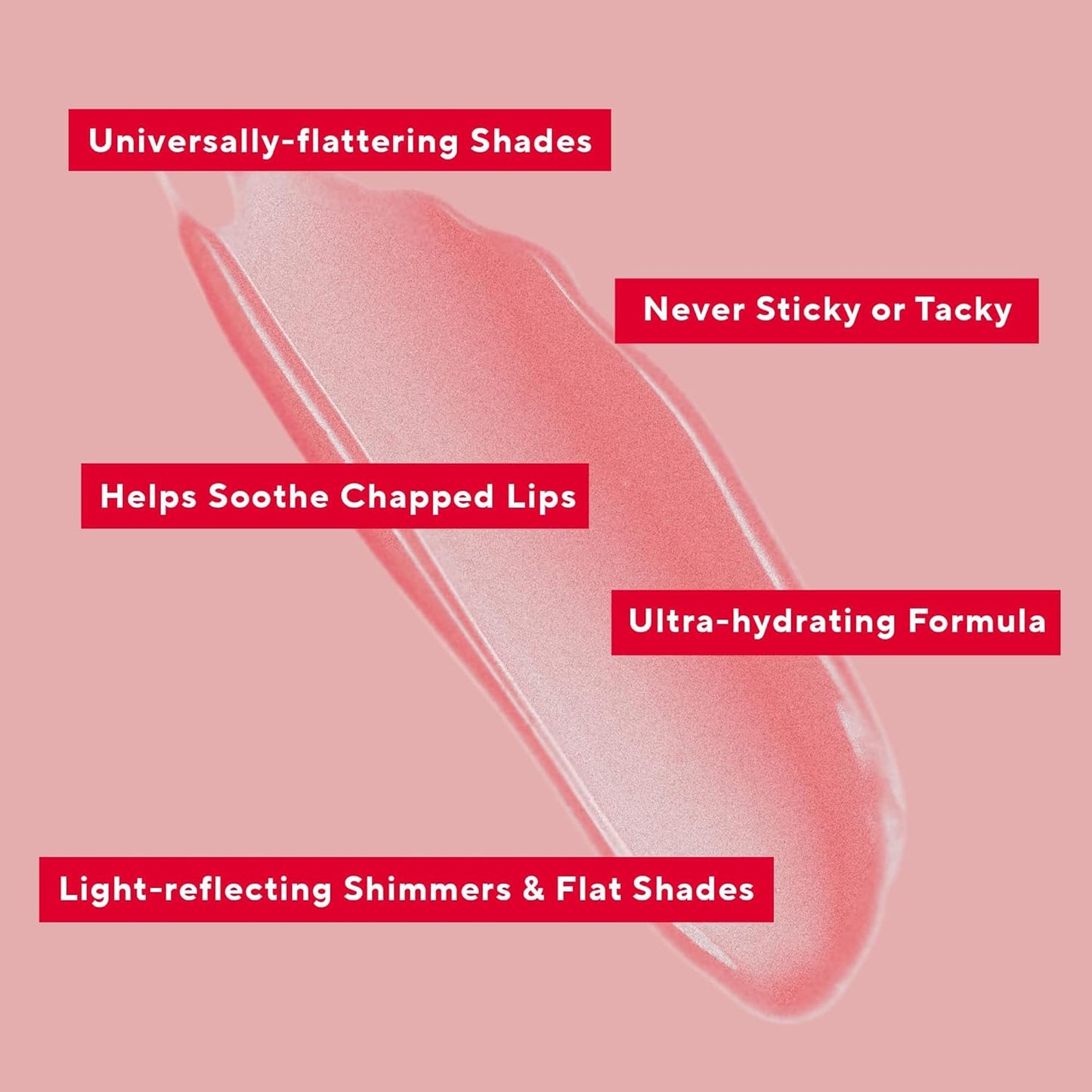 Mirabella Luxe Advanced Lip Gloss, Hydrating Non-Sticky High-Shine Lip Gloss for Women, Infused with Vitamin E & Jojoba Oil, Long-Lasting & Cruelty-Free - Lavish (Shimmering Light Nude)
