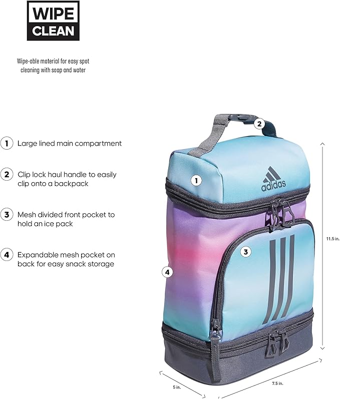 adidas Unisex Excel 2 Insulated Lunch Bag Discontinued
