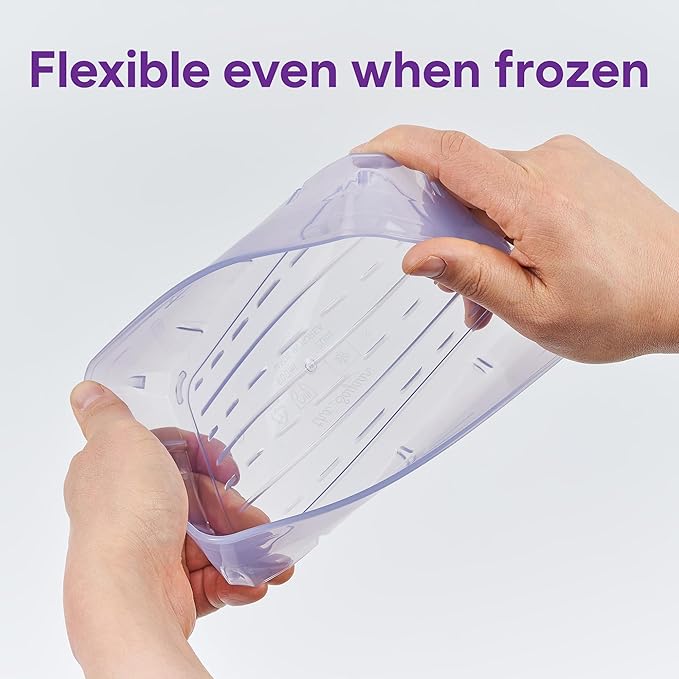 THX_SOYOON Freezer Containers for Food Storage 10pcs - Soup with Lids Safe/Startr Package - Twist Release - Flexible Frozen Design - BPA Free