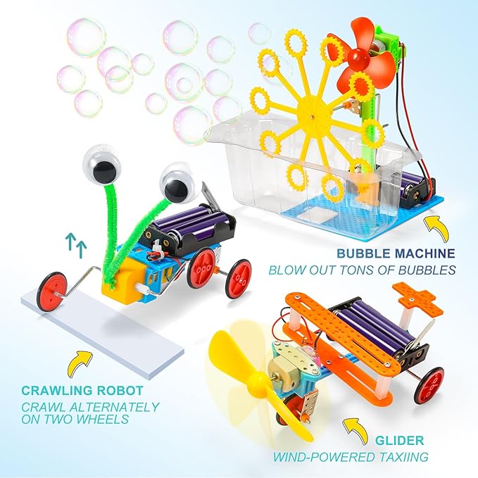 STEM Robotics Kits for Kids Age 8-12 8-10, Science Kits for Kids 8-12, STEM Toys for Boys Age 8 9 10 12 13 14 Girls Boys Birthday Gifts, Robot Building Crafts 8-12 Engineering Motor Set