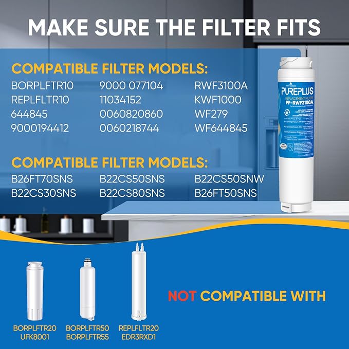 PUREPLUS 9000194412 Refrigerator Water Filter Replacement