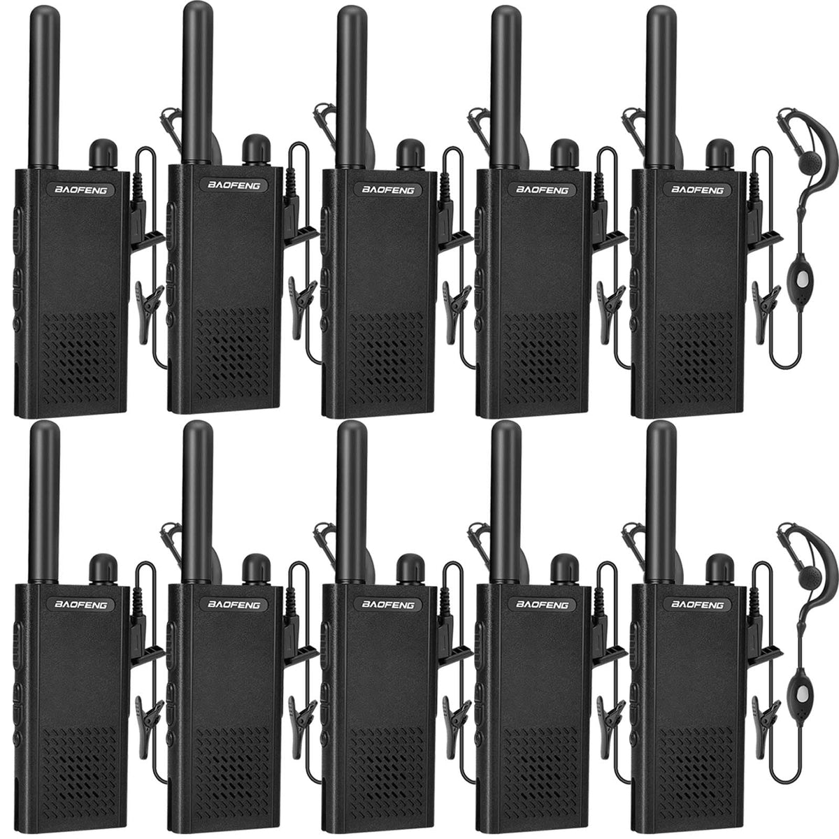 Baofeng T26 Walkie Talkies Long Range, Rechargeable Li-ion Battery 16 FRS Channel Two Way Radios with Earpieces for Adults, Handheld Mini Compact Walky Talky with Type-C Charging