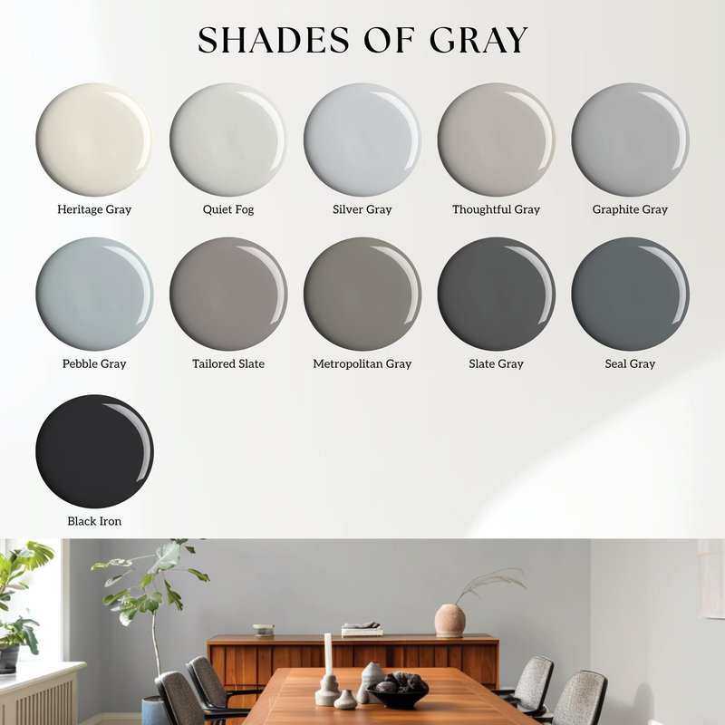 EVOLVE Interior Paint & Primer, Satin (Silver Surf), 1 Gallon – Available in 50+ Colors, One-Coat Coverage, Excellent Hide, Low VOC, Low Odor, Washable Interior Paint