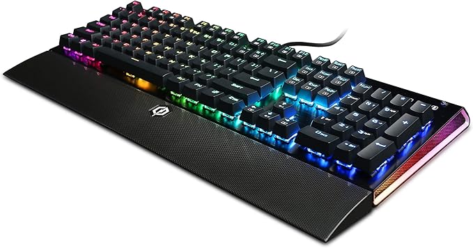 CyberpowerPC Skorpion K2 CPSK303 RGB Mechanical Gaming Keyboard with Kontact ™ Red (Linear) Mechanical Switches,Black