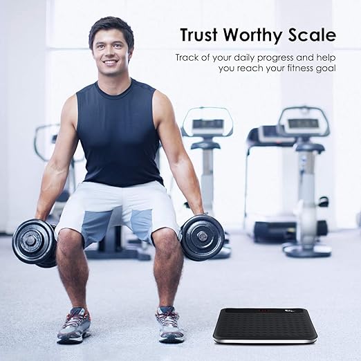 himaly Digital Body Weight Scale Bathroom Scale, Step-On Technology High Precision Measurements Scales with Large Non Slip Silicone Platform and LCD Digital Display, 400lbs/180kg Capacity