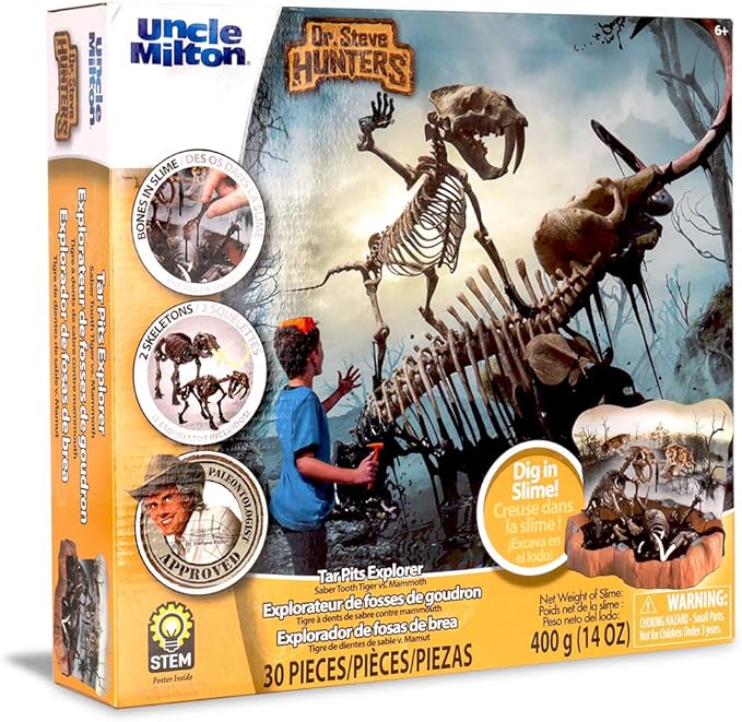 Basic Fun Dr. Steve Hunters Tar Pits Explorer (Saber Tooth Tiger + Mammoth)