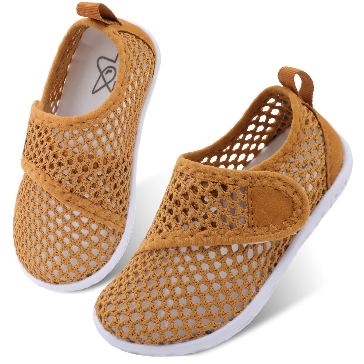 LeIsfIt Boys Girls Water Shoes Kids Aqua Socks Toddler Quick-Dry Swimming Shoes Non-Slip Summer Shoe for Beach Pool Surf, Brown, 11 Toddler