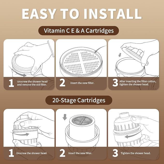 Shower Filter Replacement Cartridge Compatible