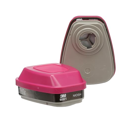 3M 60921 P100 Respirator Cartridge/Filter, NIOSH Approved, 1 Pair, Helps