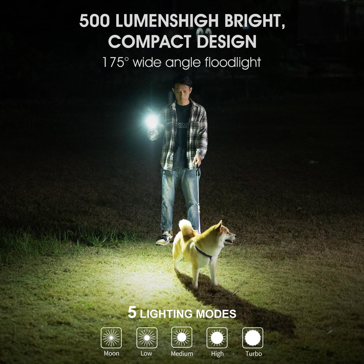 WUBEN G2 Mini Flashlight Keychain, 500 Lumens Rechargeable Pocket 5 Modes Small Led EDC Keychain Brightest Flashlight Magnetic Hat Clip for Travel,Walking,Searching,Hiking