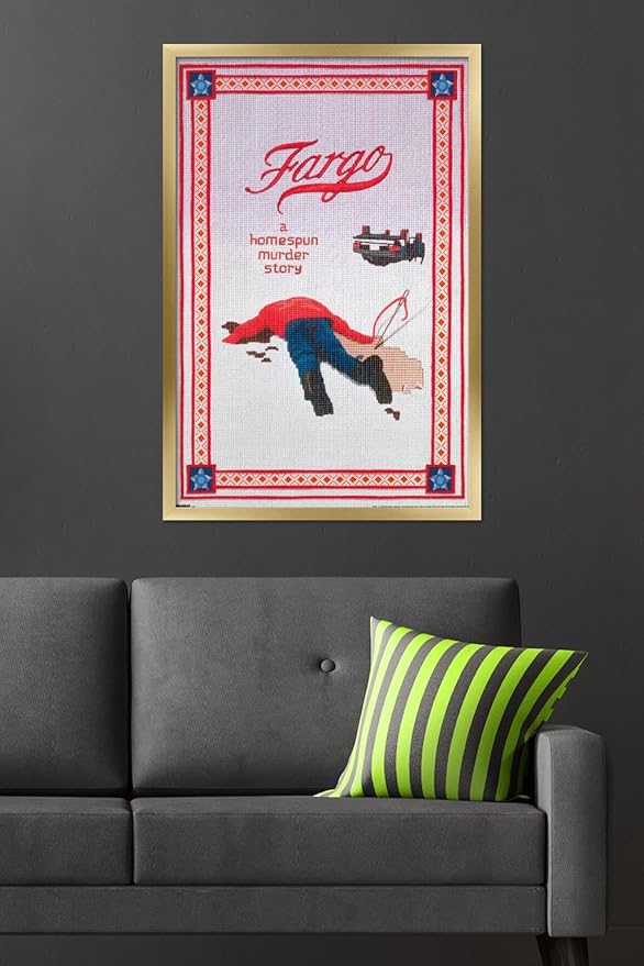 Fargo (1996) - One Sheet Wall Poster, 34L" x 22.4W", Gold Framed Version
