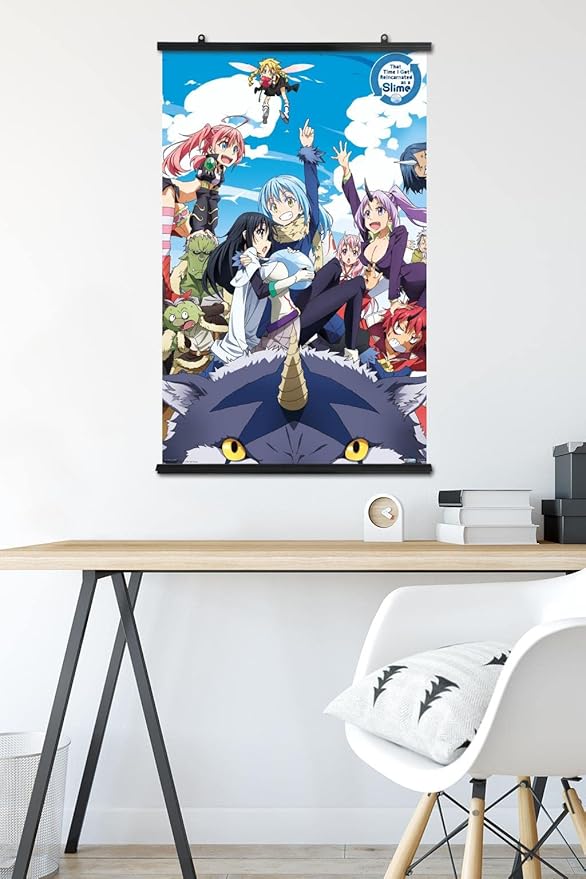 Trends International That Time I Got Reincarnated As A Slime - Group Wall Poster, 22.375" x 34", Poster & Clip Bundle