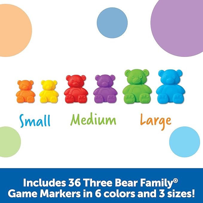 Learning Resources Bingo Bears - Custom Bingo Game for Kids, Matching Games for Toddlers 3-5, Toddler Board Games, Practice Counting and Color Recognition, Preschool and Kindergarten Classroom Toys
