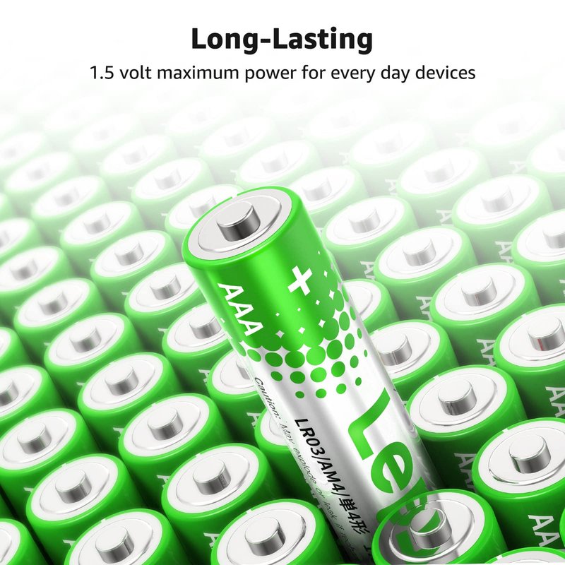 Lepro AAA Batteries 48 Pack, Triple A Batteries with Ultra Long-Lasting Power – High Performance, 1.5V Leak-Proof, Corrosion-Resistant Alkaline AAA Batteries, Ideal for Home & Office Devices