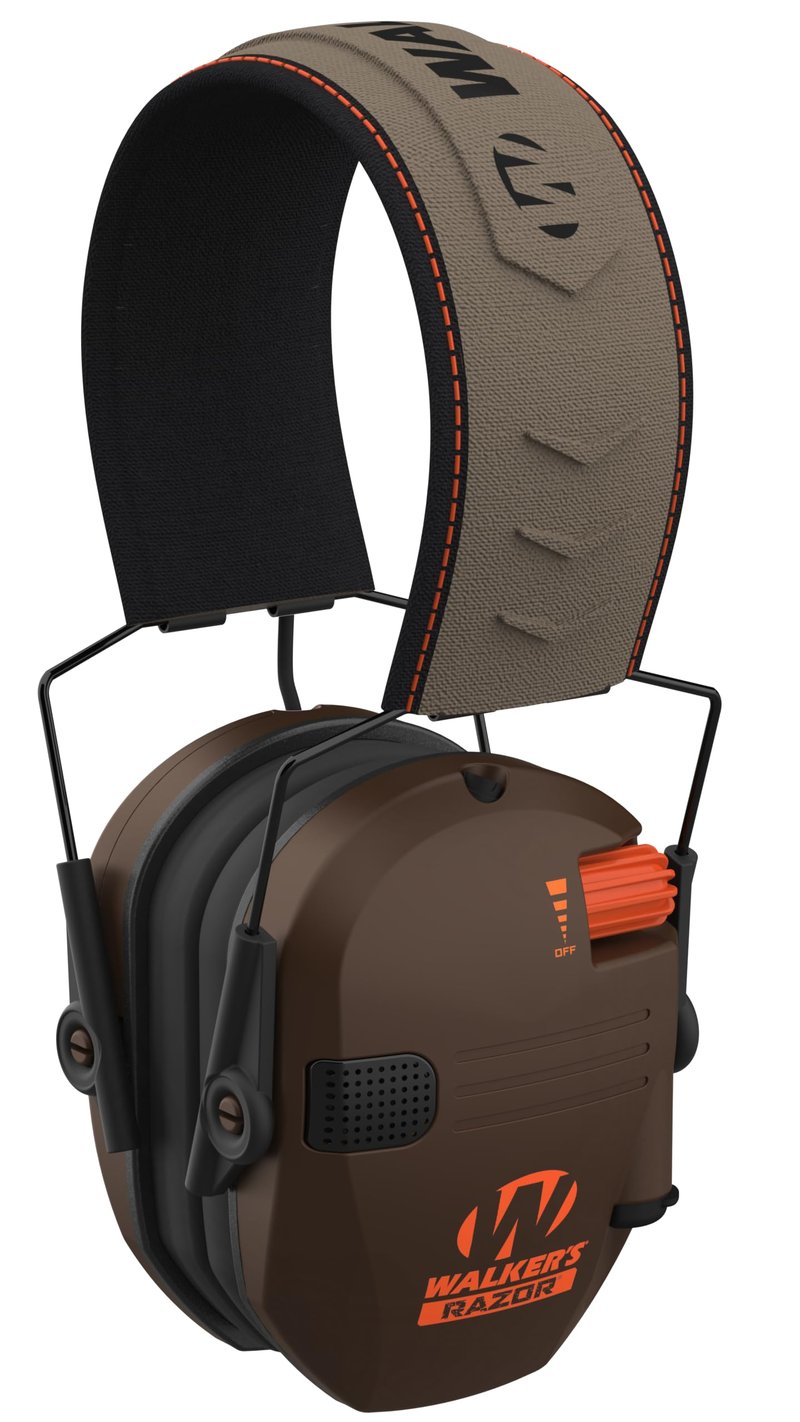 Walker's Razor Slim Electronic Earmuffs Ultra Low Profile Compact Design Adjustable Range Shooting Hunting Hearing Protection, Limited Edition Wetlands
