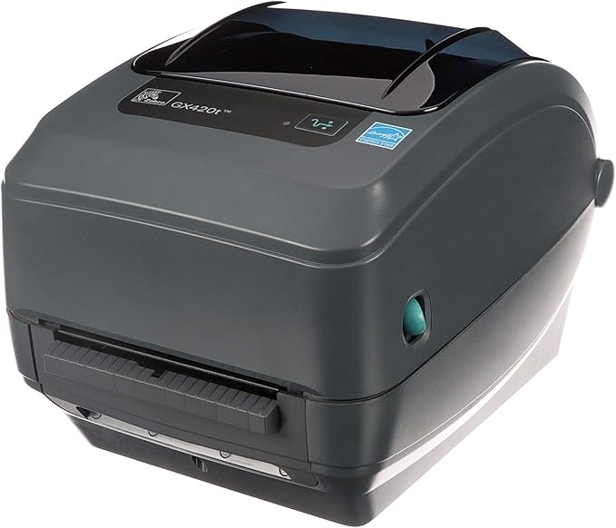 Zebra - GX420t Thermal Transfer Desktop Printer for Labels, Receipts, Barcodes, Tags - Print Width of 4 in - USB, Serial, and Ethernet Port Connectivity (Includes Peeler) - GX42-102411-000 (Renewed)