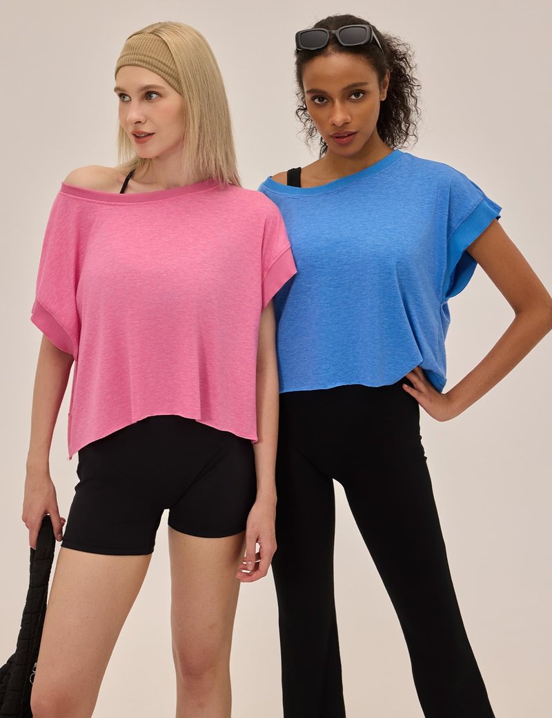 UNIANKIYA Open Back Workout Tops for Women Loose Fit Athletic Crop Tee Short Sleeve Gym Running Yoga Shirt Brown