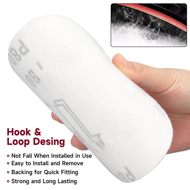 POTUINOM 5 Inch No Hole Sanding Disc 400 Grit,Hook and Loop Sand Paper for Random Orbital Sander 100 PCS