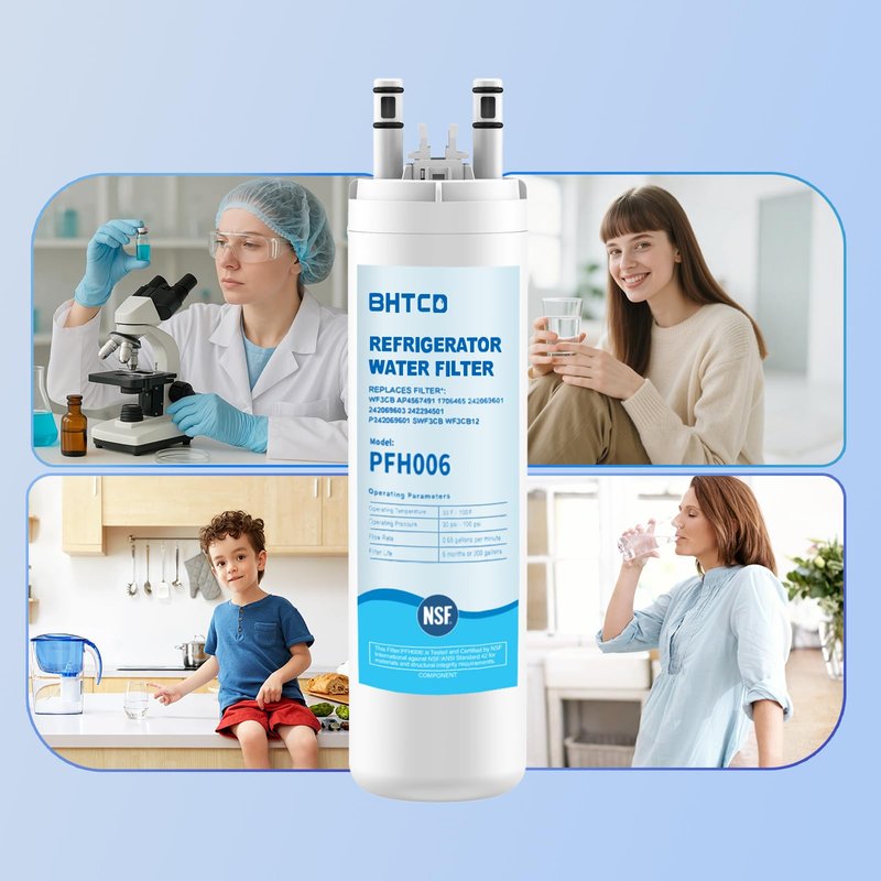 Water Filter for Frigidaire Refrigerator FFSS2615TS, FFSS2615TE, FFSS2615TP, LFSS2612TE, LFSS2612TF, FFHS2611PF, FFHS2611LW, FFSS2625TS, FFHS2622MS, FFSS2315TS, LFSS2612TP fridge Replacement Filter.