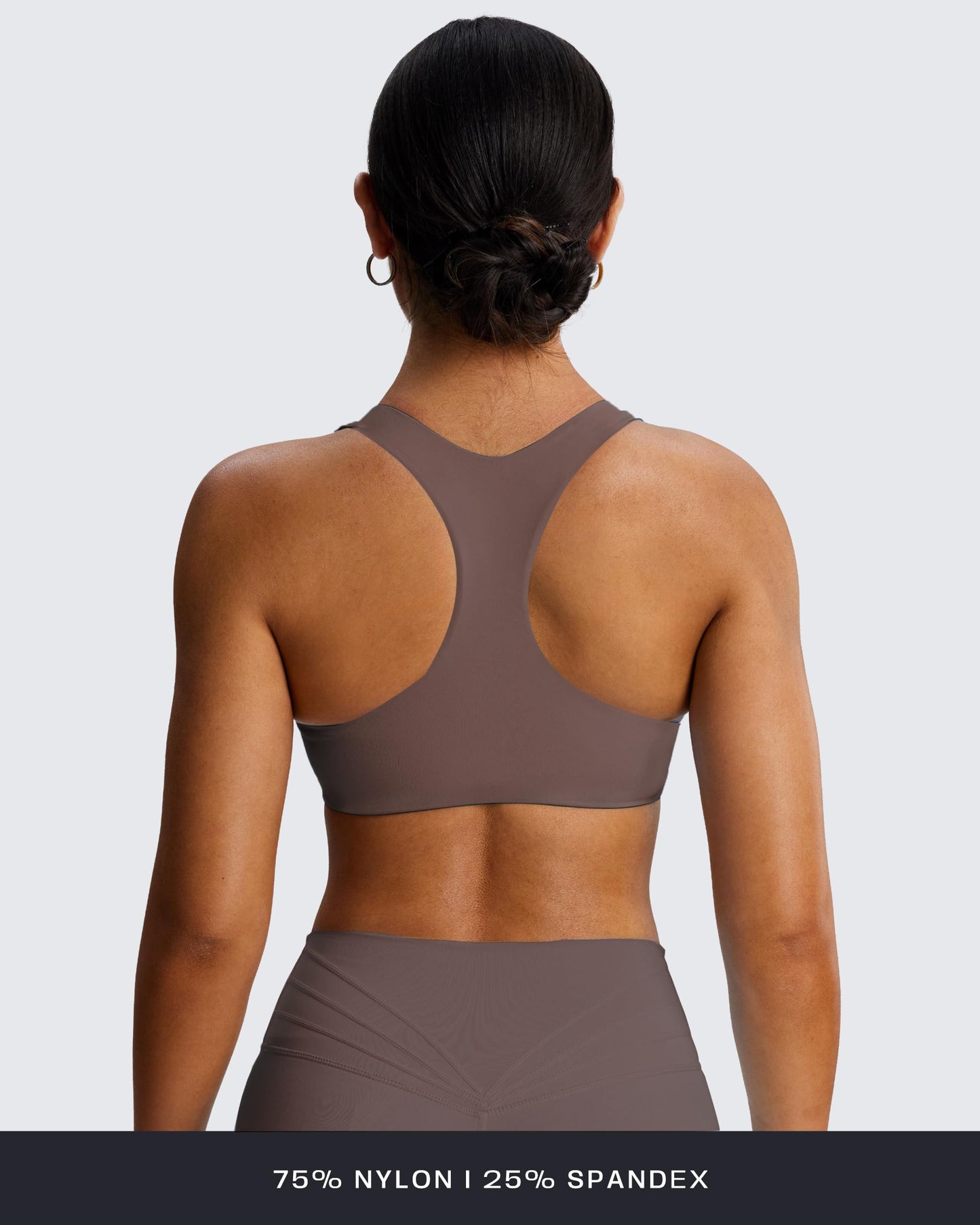 Aoxjox Women's Workout Sports Bras Fitness Define Sculpt Racerback Bra Yoga Crop Tank (Fudge Coffee, X-Small)