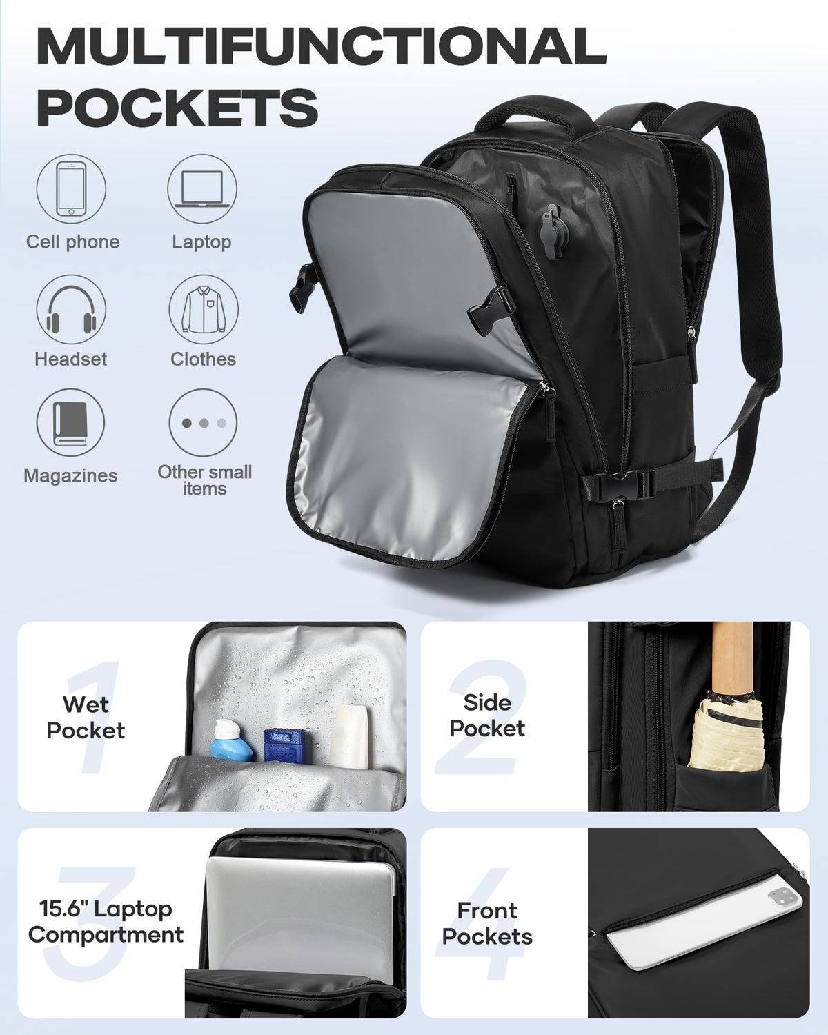 coofay Vacuum Backpack Travel with Pump Airbag Travel Backpack with Vacuum System Mochila de Viaje Compresion al Vacio Easyvacpack Vacpack Backpacks for Traveling Carry on Luggage