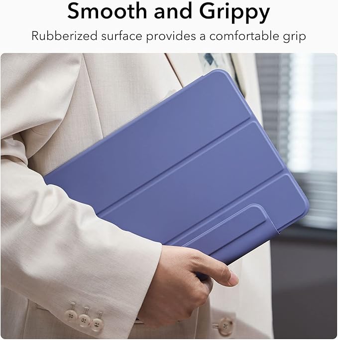 ESR for iPad Pro 12.9 6th/5th/4th Gen, iPad Air 13 Inch Case M3/M2 (2025/2024), Powerful Magnetic Attachment, Slim Trifold Stand Case, Supports Pencil Pro & Pencil (USB-C), Rebound Series, Lavender
