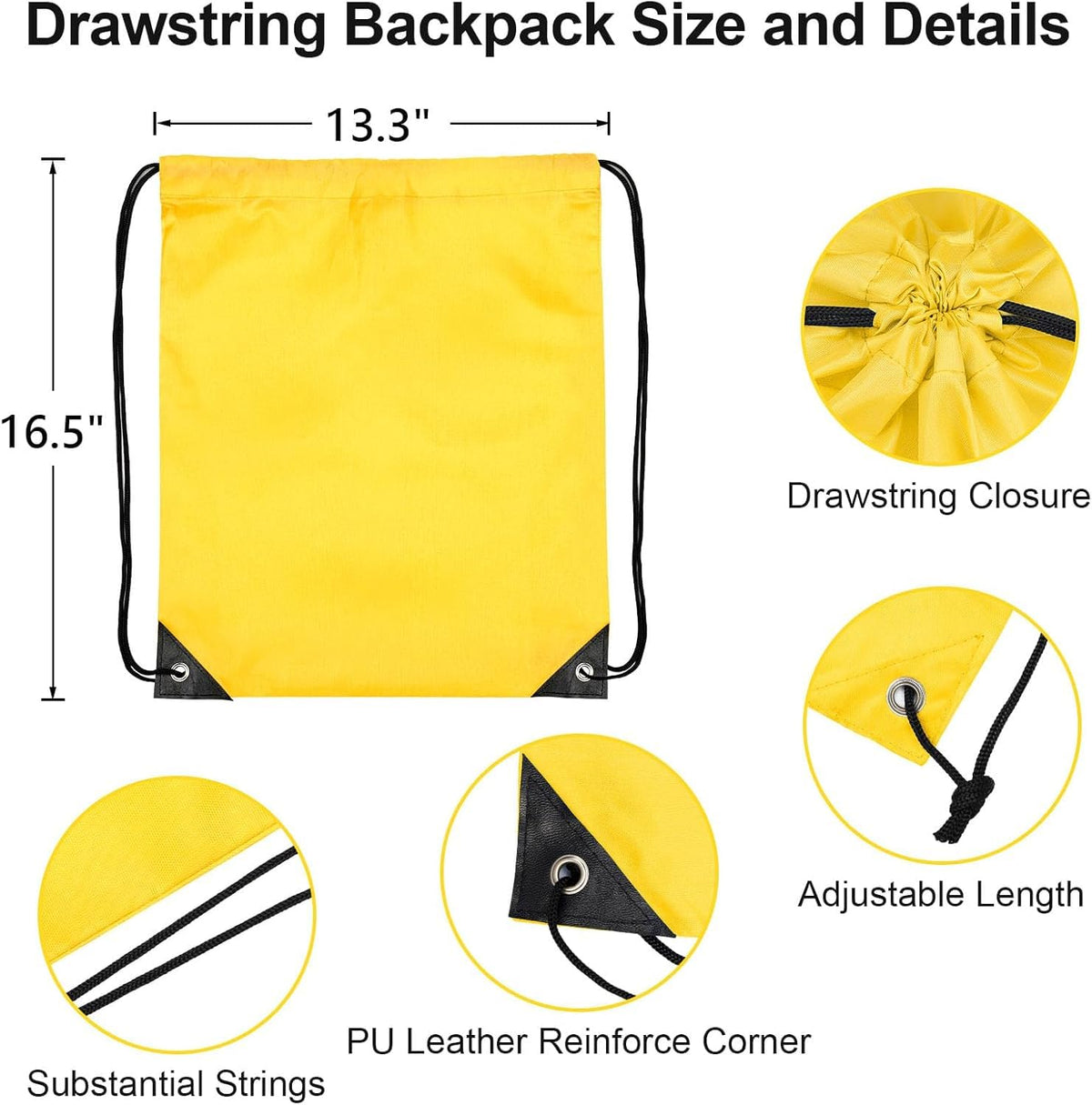 Grneric 25 Pieces Drawstring Bags Bulk Drawstring Backpack Draw String Bag Cinch Sack for Gym Traveling Yoga Outdoor Sports (25 Colors)