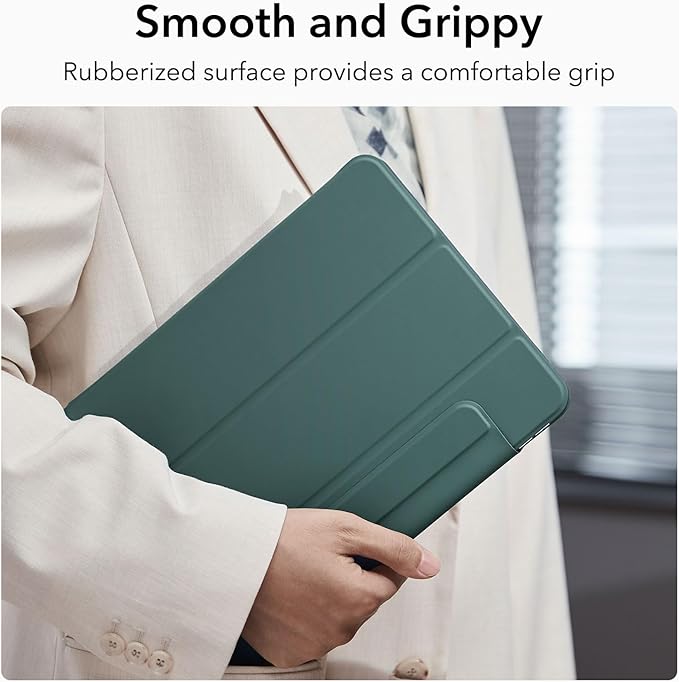 ESR for iPad Pro 12.9 6th/5th/4th Gen, iPad Air 13 Inch Case M3/M2 (2025/2024), Powerful Magnetic Attachment, Slim Trifold Stand Case, Supports Pencil Pro & PUSB-C, Rebound Series, Green