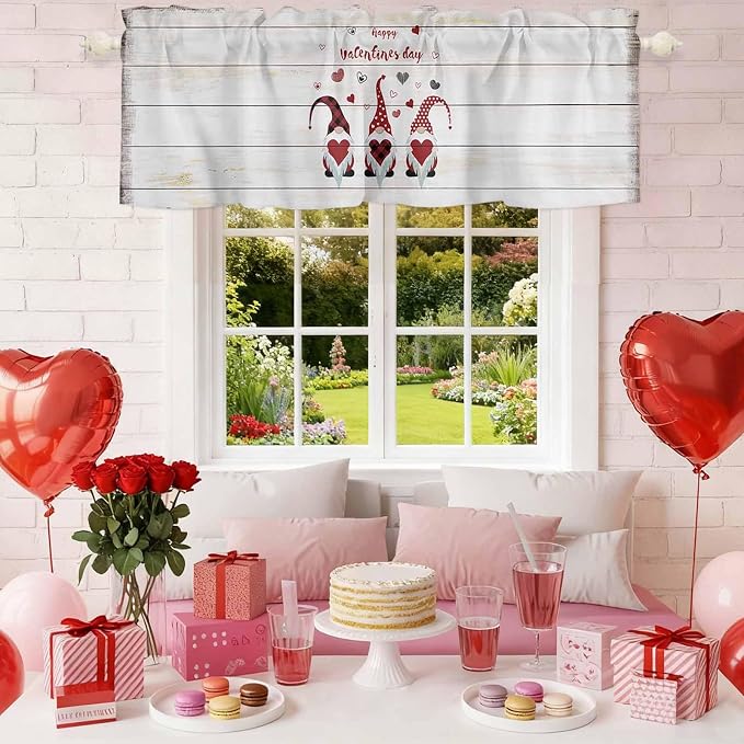 Happy Valentine's Valance Curtains
