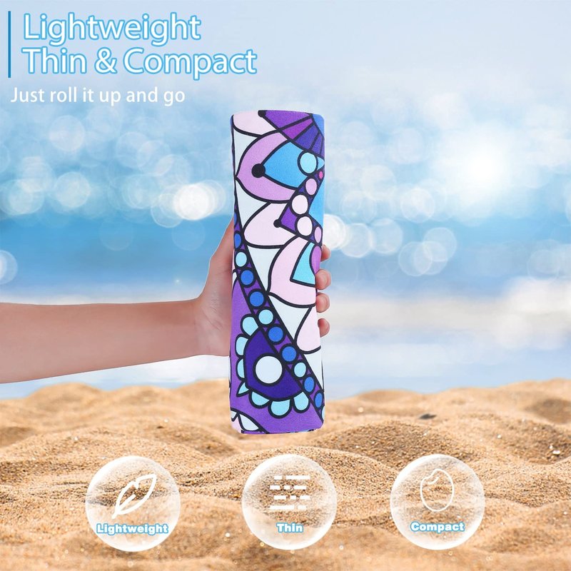 Microfiber Thin Beach Towel Lightweight Oversized 71x32 Extra Large Sand Free Towels Quick Dry for Travel Pool Camping Sports Beach Accessories Vacation Essential Gift Green