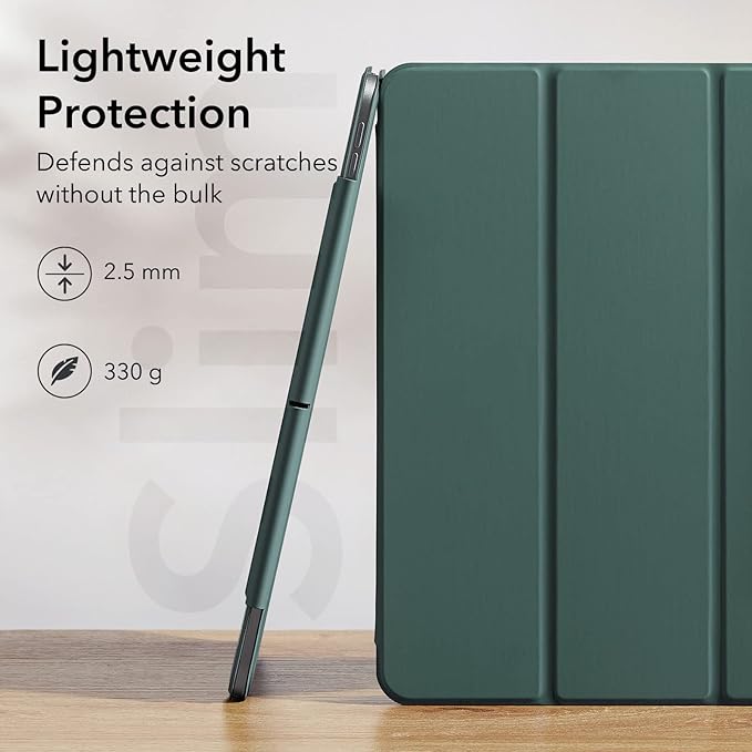 ESR for iPad Pro 12.9 6th/5th/4th Gen, iPad Air 13 Inch Case M3/M2 (2025/2024), Powerful Magnetic Attachment, Slim Trifold Stand Case, Supports Pencil Pro & PUSB-C, Rebound Series, Green