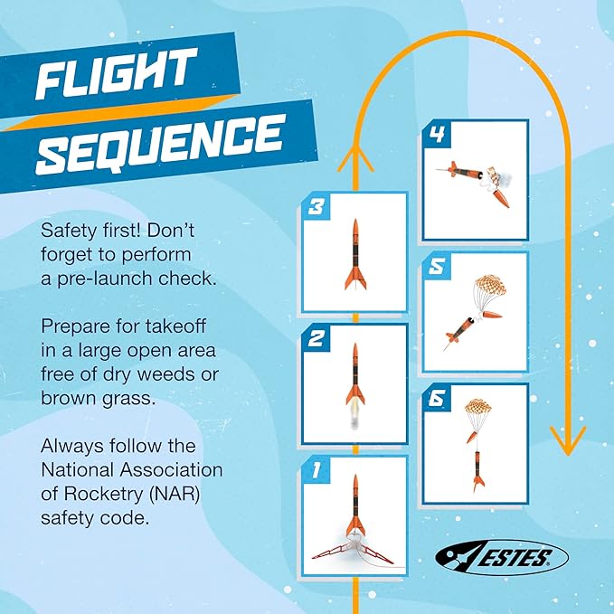 Estes 1427 Alpha III Rocket-Building Kit, Beginner Flying-Rocket Model Kit for Ages 10+, Includes Launch Pad and Controller