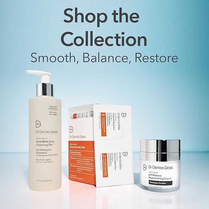 Dr Dennis Gross Alpha Beta pH Balance Replenishing Cream – Lightweight Gel-Cream with Electrolytes, Phytic Acid & AHAs - Hydrates, Soothes & Balances Skin, 1.7 fl oz
