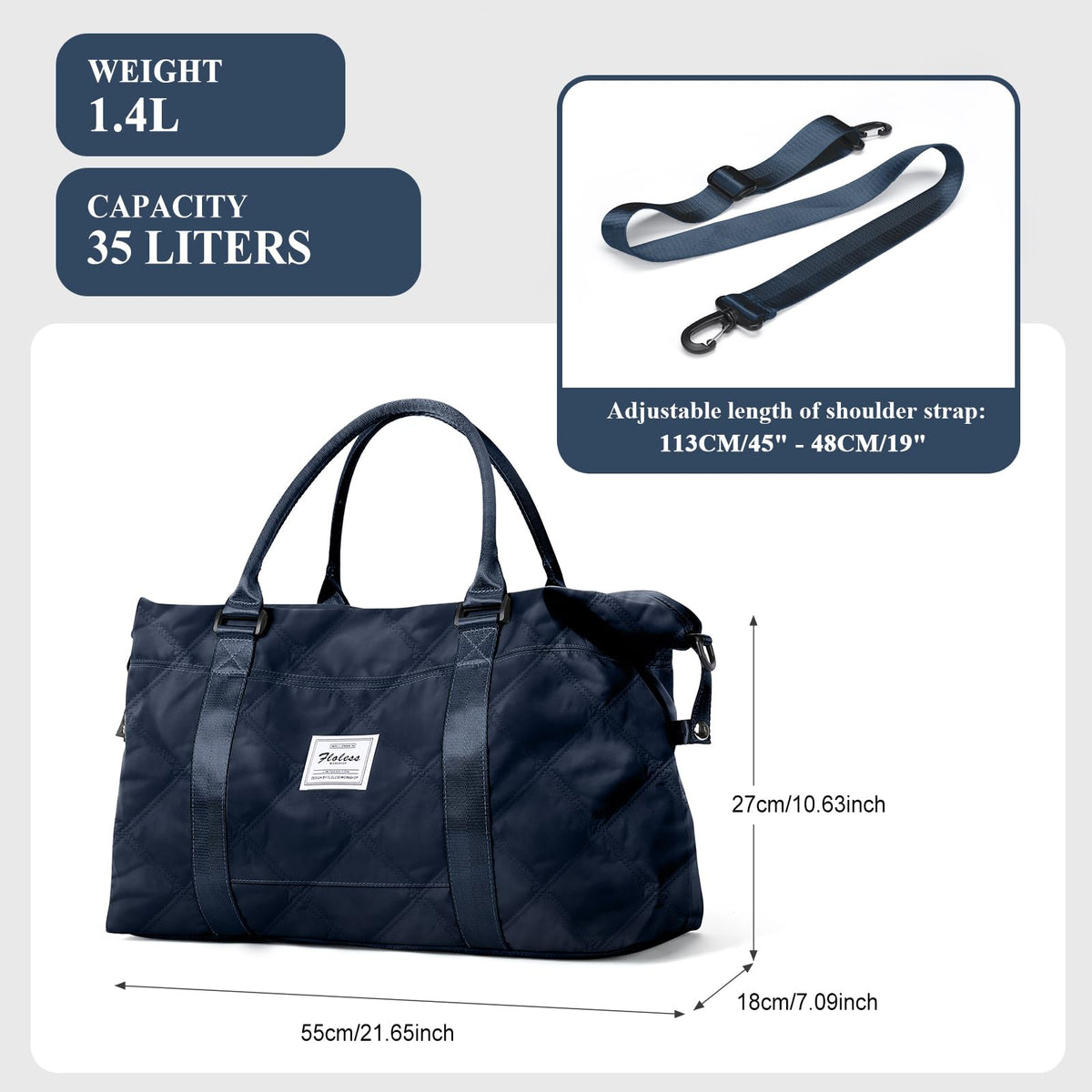 Travel Duffel Bag,Overnight Weekender Bags for Women with Wet Pocket