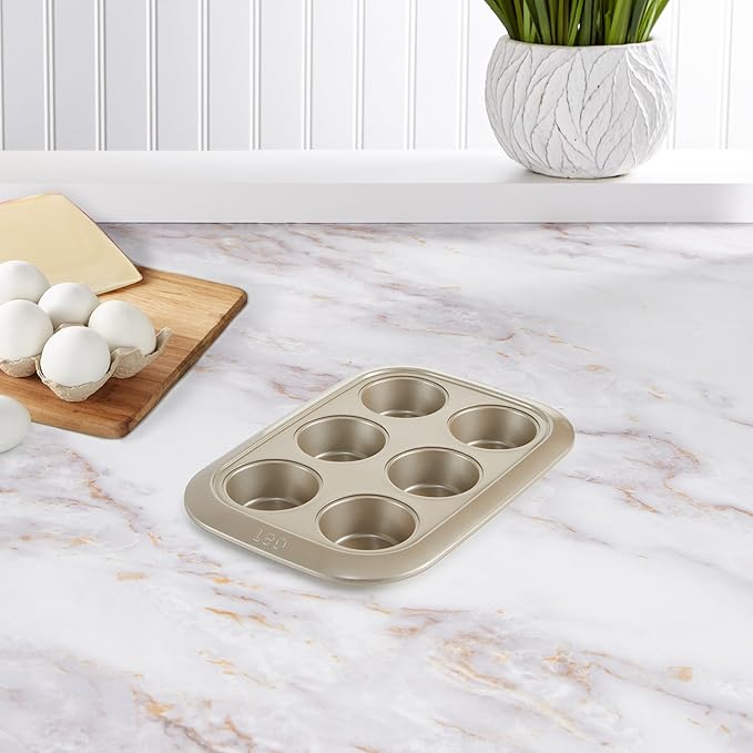 Berghoff Balance Nonstick 6 Cup Muffin & Cupcake Baking Pan, 2.5" x 1"