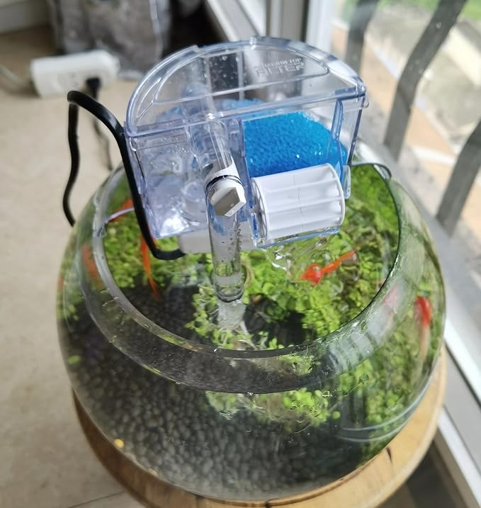 Circular Fish Tank Filter, Aquarium Hang on Filter, Small Fish Tank