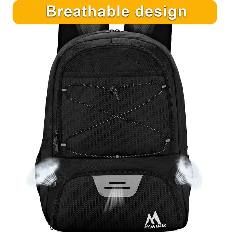 Hsmihair Soccer Bag-Soccer Backpack&Backpack for&Football Volleyball& Basketball,with Ball Compartment and Training Package