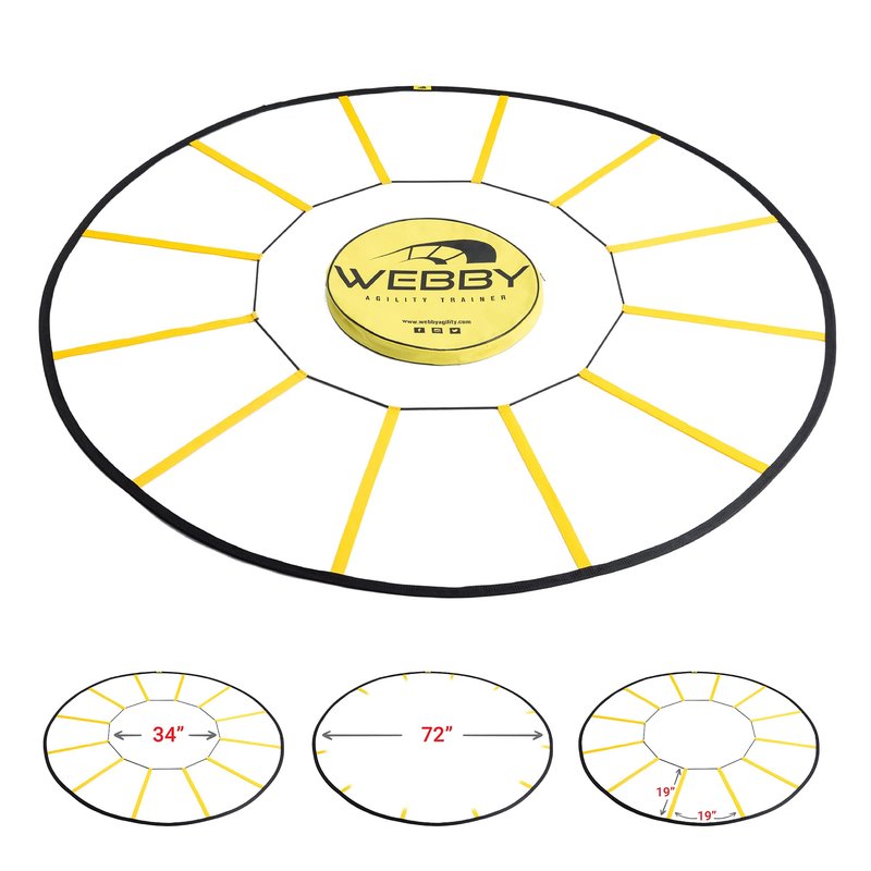 Webby Agility Trainer – Circle Speed and Agility Ladder for High Intensity Footwork Drills and Skills – A Circular Piece of Training Equipment That Changes The Way You Move