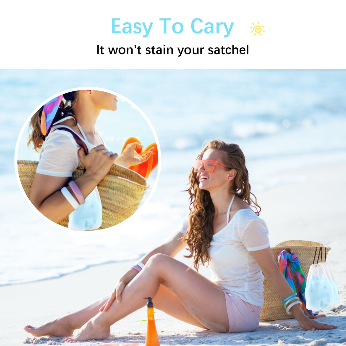 Blublu Park 2 Pcs Sand Remover for Beach, Skin-Friendly, Dolphins