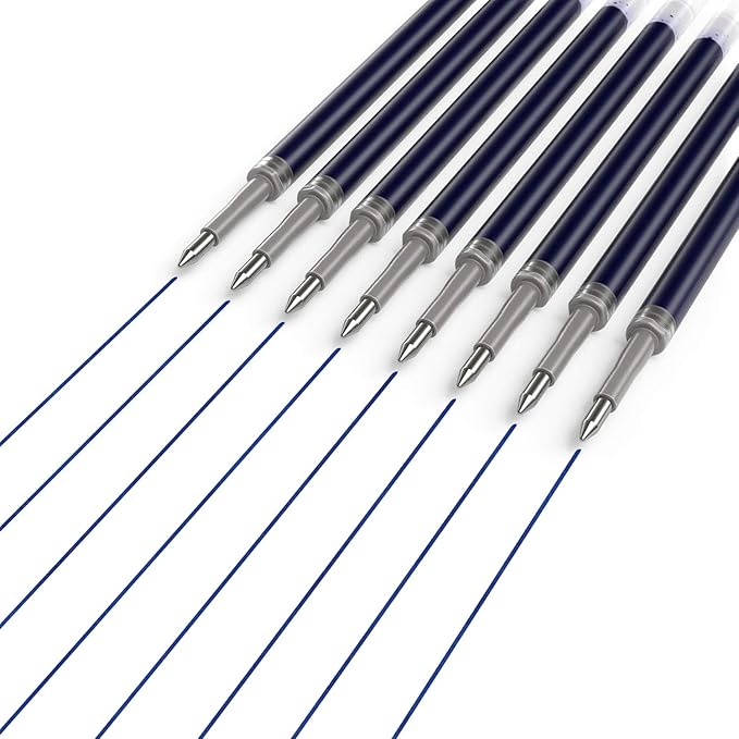 ARTEZA Gel Pen Refills, Pack of 50 – Blue Ink Rollerball Refills with Fine Tip, Quick-Drying for Office, School & Everyday Writing