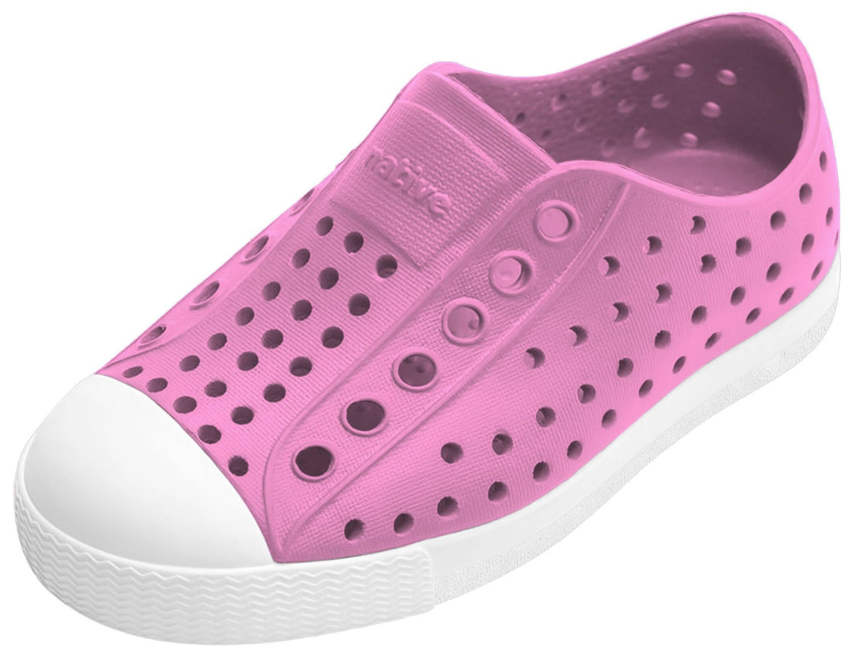 Native Shoes Unisex-Kids Jefferson Sneakers, Malibu Pink/Shell White, 3 Little Kid
