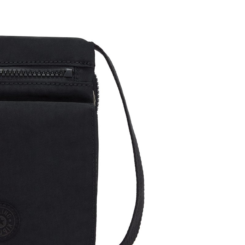 Kipling Womens Women's New Eldorado Minibag, Lightweight Bag, Nylon Travel Crossbody Bag, Black Tonal, 6 L x 7.75 H 0.75 D US