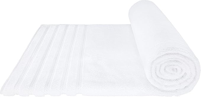 American Soft Linen 35x70 Jumbo Large Bath Towels, 600 GSM 100% Cotton Turkish Bath Sheet, Oversized Luxury Bath Towels for Bathroom Beach and Pool, White